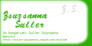 zsuzsanna suller business card